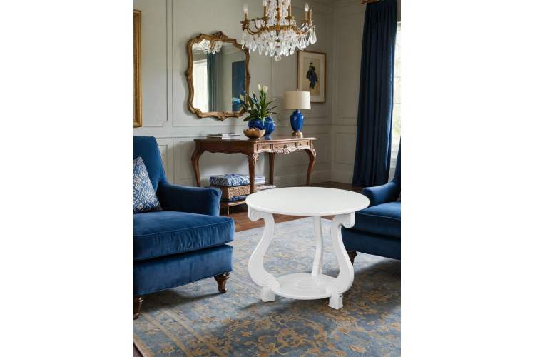 Стол журнальный Грация (М) ЛАЙТ белый-12