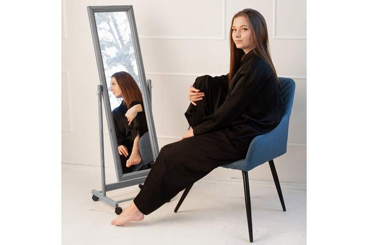 Зеркало напольное BeautyStyle 27 серый 135 см х 42,5 см-2