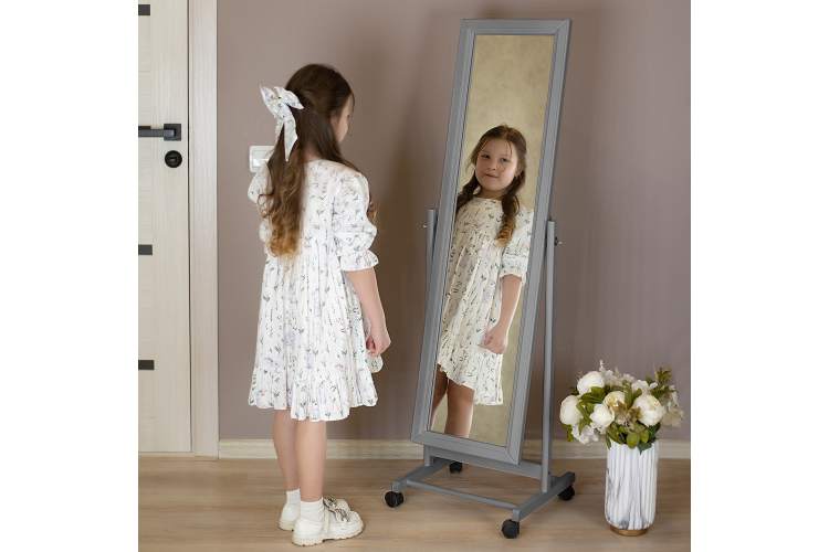Зеркало напольное BeautyStyle 27 серый 135 см х 42,5 см-4