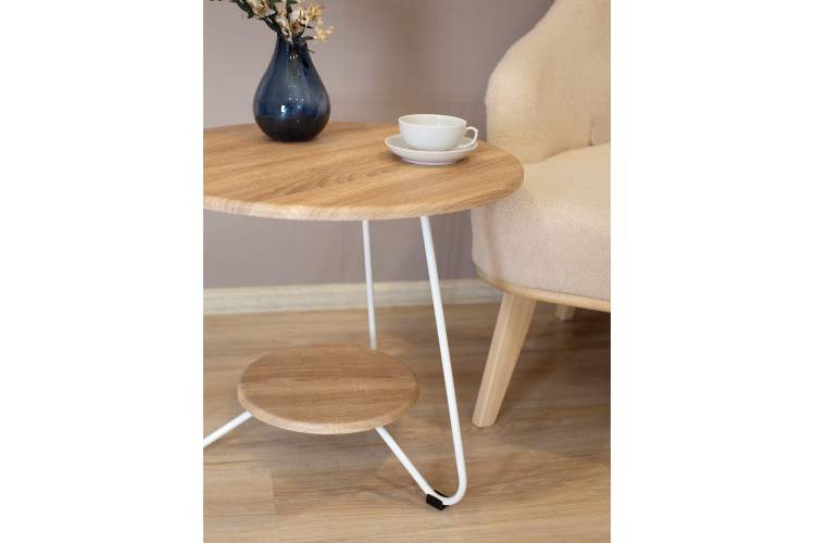 Стол журнальный BeautyStyle 38 дуб сонома/белый-9