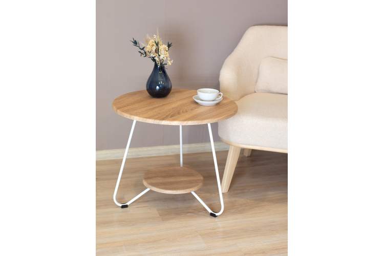 Стол журнальный BeautyStyle 38 дуб сонома/белый-10