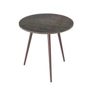 Стол журнальный Рикон Страйп гранж/винный металлик в гостиную