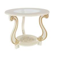 Стол журнальный Грация (С) слоновая кость/золото в гостиную