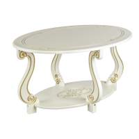 Стол журнальный Овация (М) слоновая кость/золото