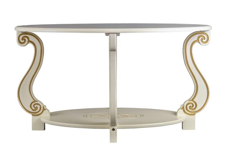 Стол журнальный Овация (М) слоновая кость/золото-1