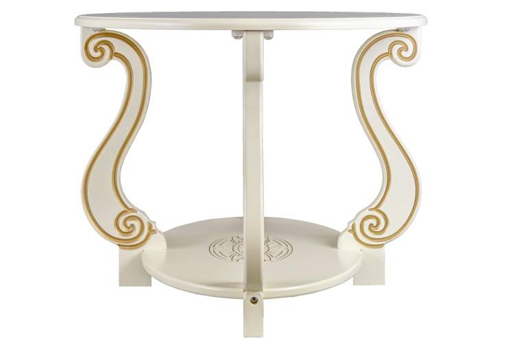 Стол журнальный Овация (М) слоновая кость/золото-2