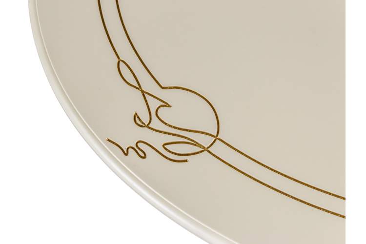 Стол журнальный Овация (М) слоновая кость/золото-3