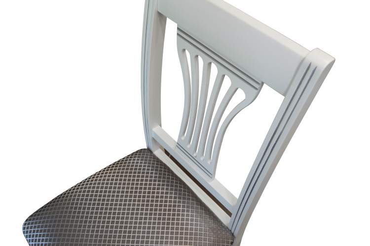 Стул Анри белый/серебро, Атина серебро-2