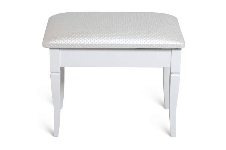 Банкетка Ретро М с ящиком белый, ткань экокожа белый-2