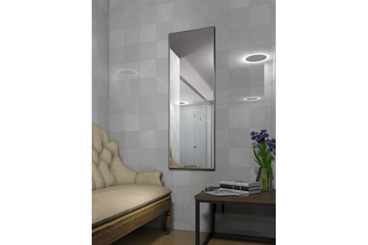 Зеркало настенное в раме Сельетта-5, матовое серебро 150 см х 50 см-5