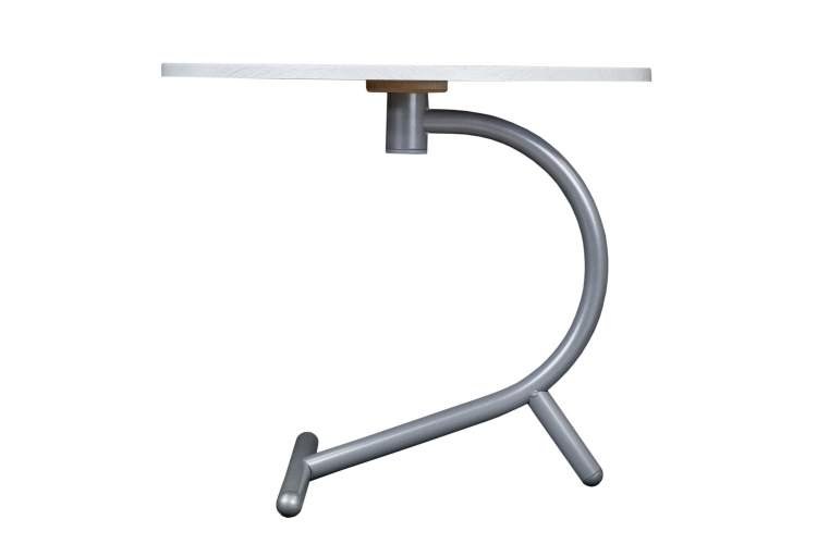 Стол журнальный Дуэт 14 дуб дымчатый/металлик-3