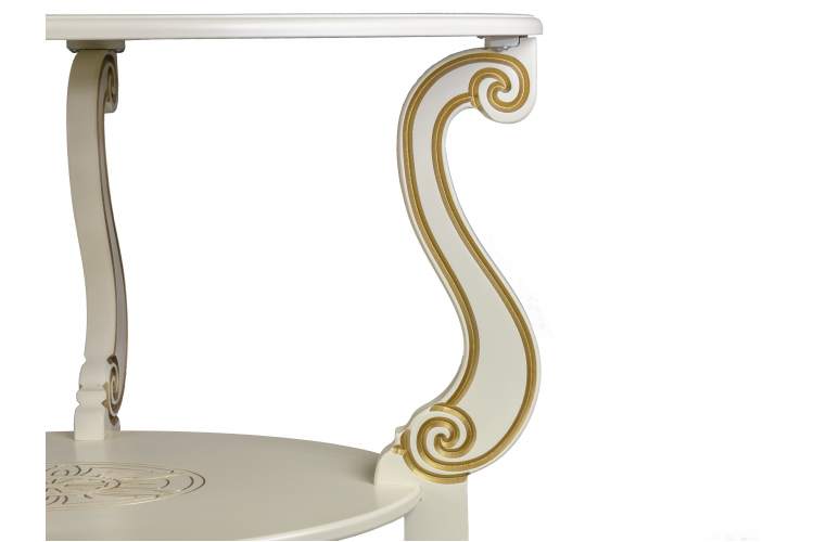 Стол журнальный Овация (М) слоновая кость/золото-4