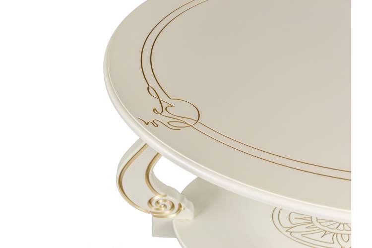 Стол журнальный Овация (М) слоновая кость/золото-5