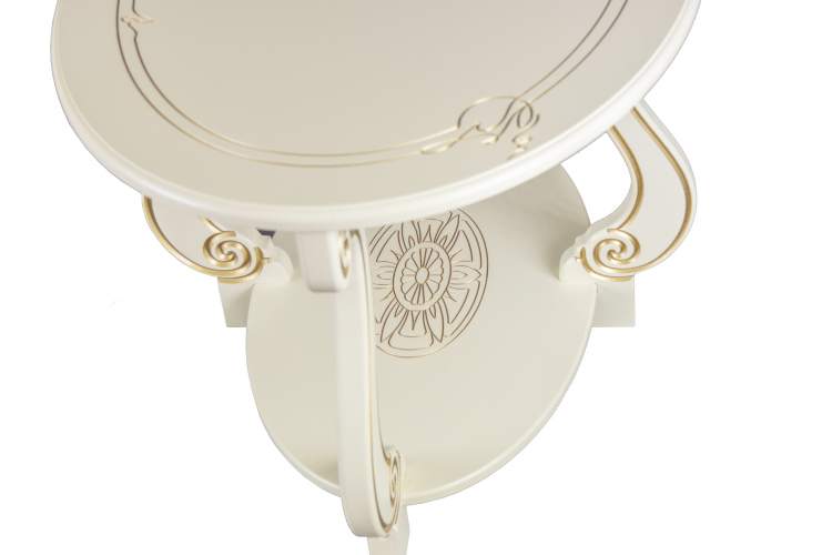 Стол журнальный Овация (М) слоновая кость/золото-6