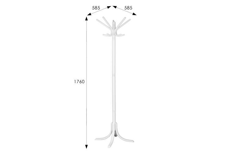 Вешалка напольная В 8Н белый-7