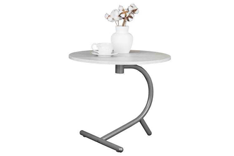 Стол журнальный Дуэт 14 дуб дымчатый/металлик-8