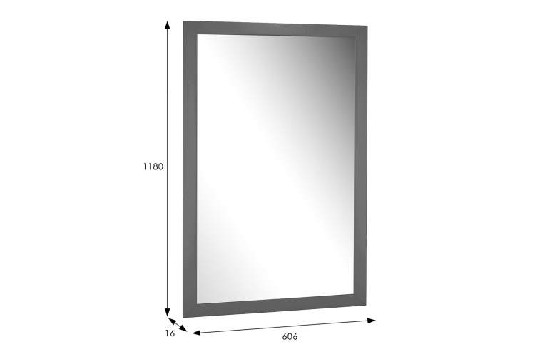 Зеркало настенное BeautyStyle 11 серый графит 118 см х 60,6 см-11