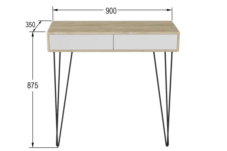 Стол-консоль Телфорд дуб сонома/белый-1