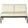 Диван-скамья Массив мягкая экокожа крем, каркас орех