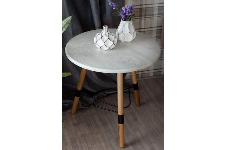 Стол журнальный Лючия 3103 серый бетон/бук/дуб дымчатый-5