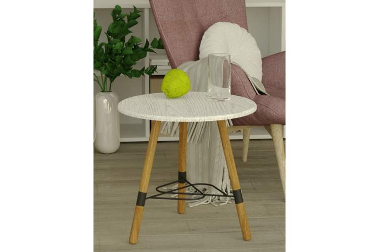 Стол журнальный Лючия 3103 серый бетон/бук/дуб дымчатый-6