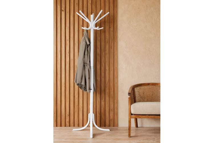 Вешалка напольная В 8Н белый-9