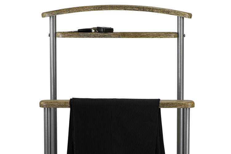 Вешалка костюмная Верис 4 металлик/дуб крымский состаренный-4