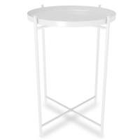 Столик журнальный SHT-CT8 белый муар в гостиную