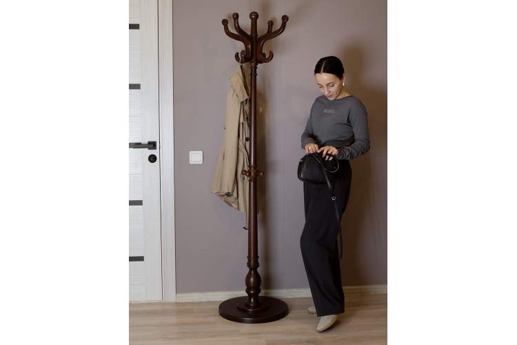 Вешалка напольная В 1Н тёмно-коричневый-7