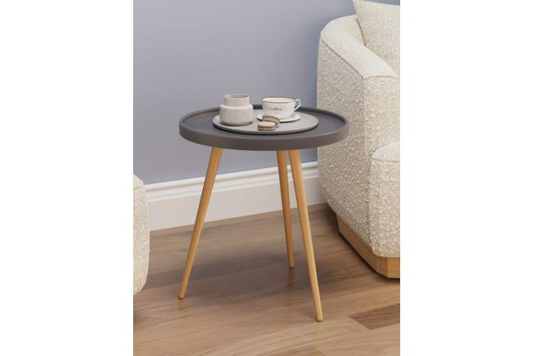 Стол журнальный Келли графит/бежевый-5