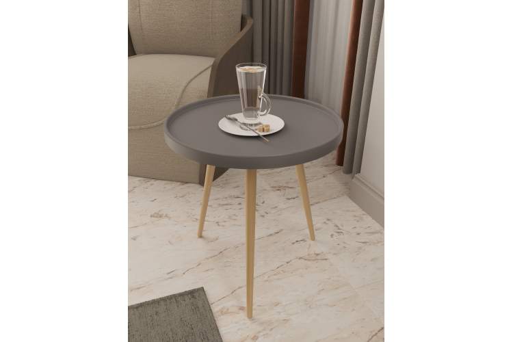 Стол журнальный Келли графит/бежевый-7