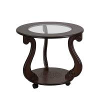 Стол журнальный Грация (С) на колесах темно-коричневый
