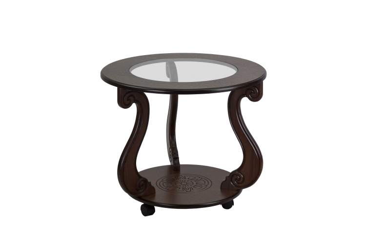 Стол журнальный Грация (С) на колесах темно-коричневый