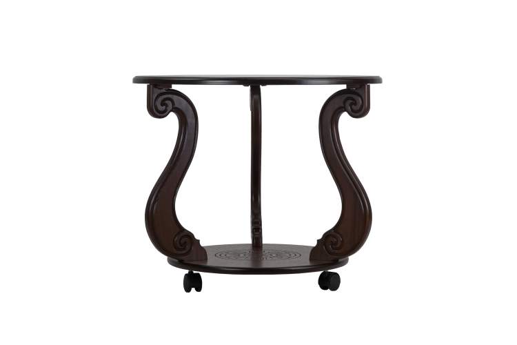 Стол журнальный Грация (С) на колесах темно-коричневый-1