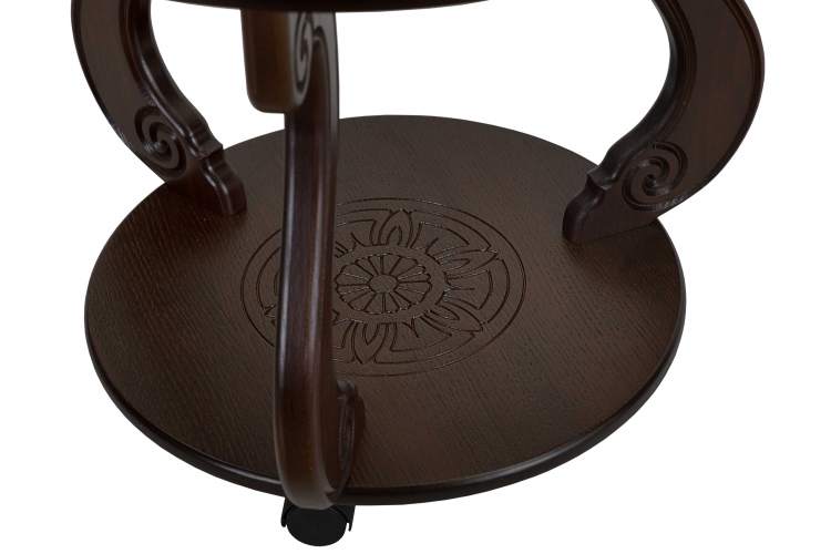 Стол журнальный Грация (С) на колесах темно-коричневый-5