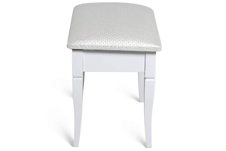 Банкетка Ретро М с ящиком белый, ткань экокожа белый-1