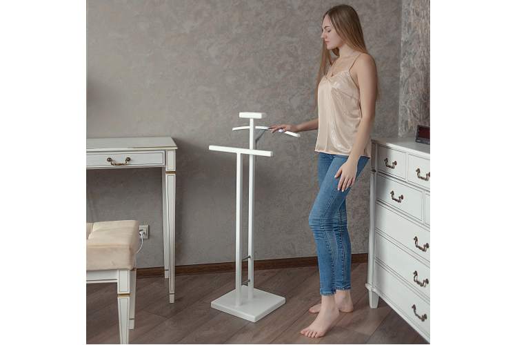 Вешалка костюмная ГАЛАНТ 340 металлик/ белый-6