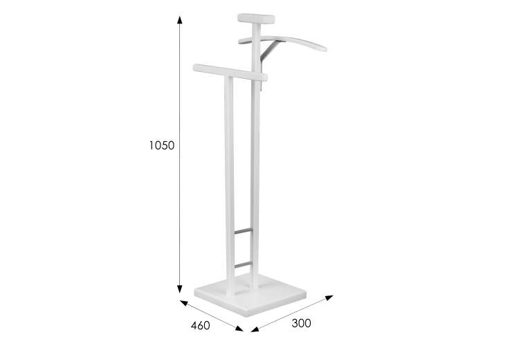 Вешалка костюмная ГАЛАНТ 340 металлик/ белый-10