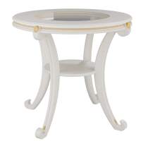 Стол журнальный Глория С молочный дуб Л