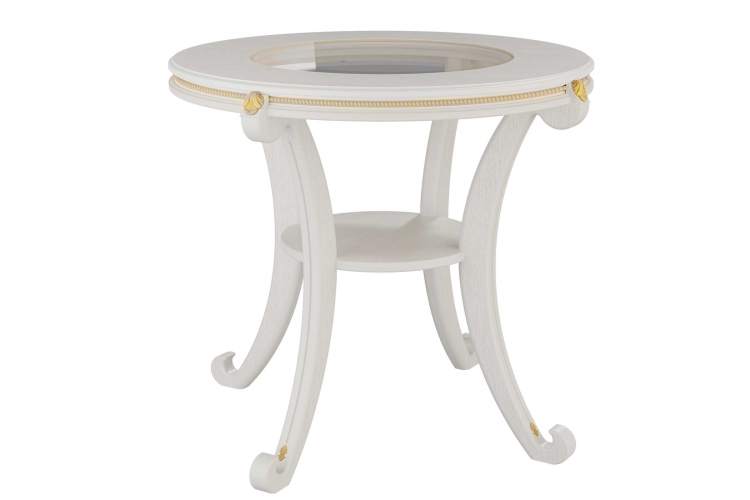 Стол журнальный Глория С молочный дуб Л