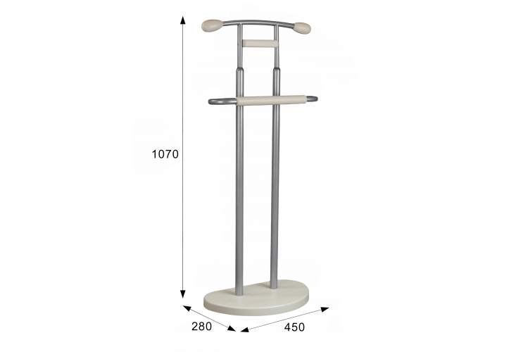 Вешалка костюмная ГАЛАНТ 333 металлик/слоновая кость-6