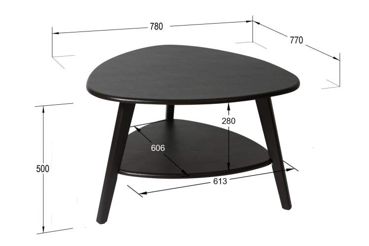 Стол журнальный Бруклин венге/венге-2