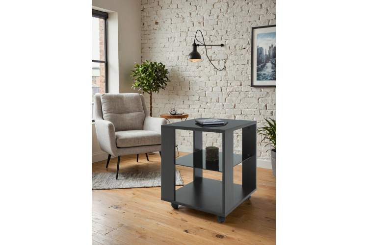 Стол журнальный BeautyStyle 6 венге/стекло черное-8