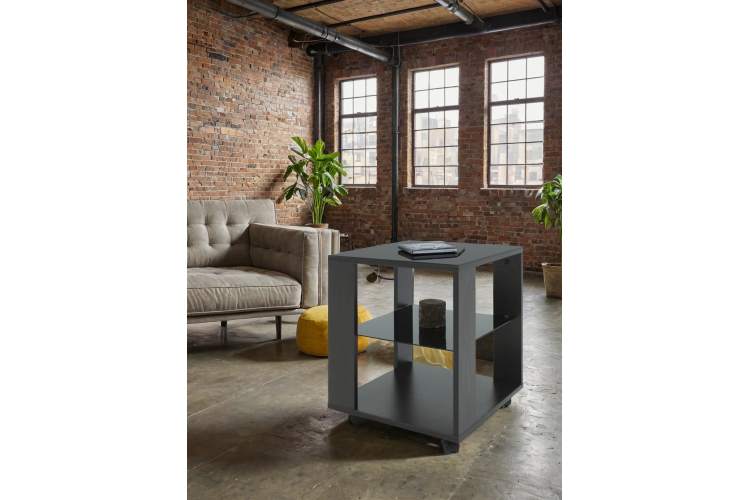 Стол журнальный BeautyStyle 6 венге/стекло черное-10