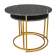Стол журнальный МеталлАрт М001 черный мрамор/золото