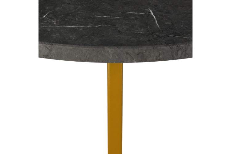 Стол журнальный МеталлАрт М001 черный мрамор/золото-5