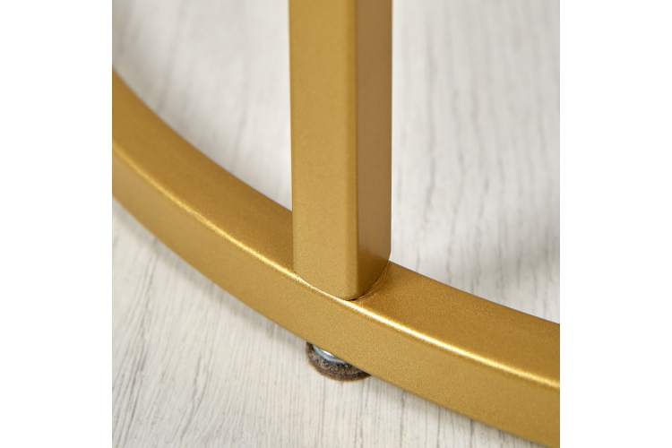 Стол журнальный МеталлАрт М001 черный мрамор/золото-8