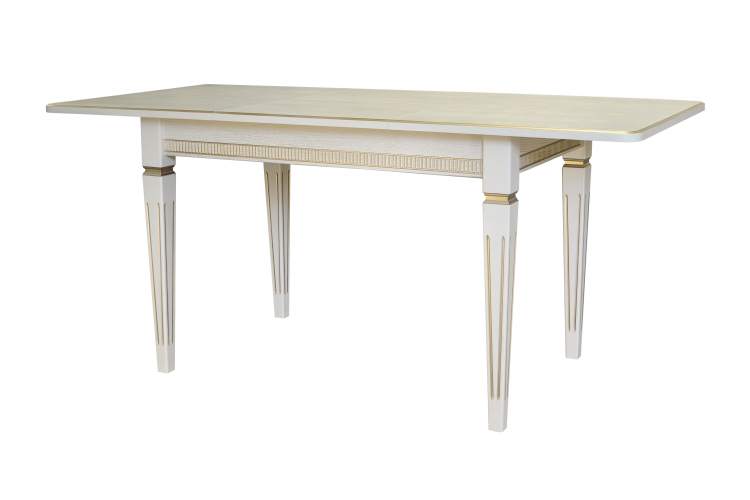 Стол обеденный Васко В 86Н слоновая кость/золото 120/170*80-1