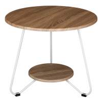 Стол журнальный BeautyStyle 38 дуб сонома/белый в гостиную