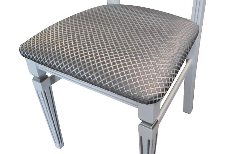 Стул Анри белый/серебро, Атина серебро-3